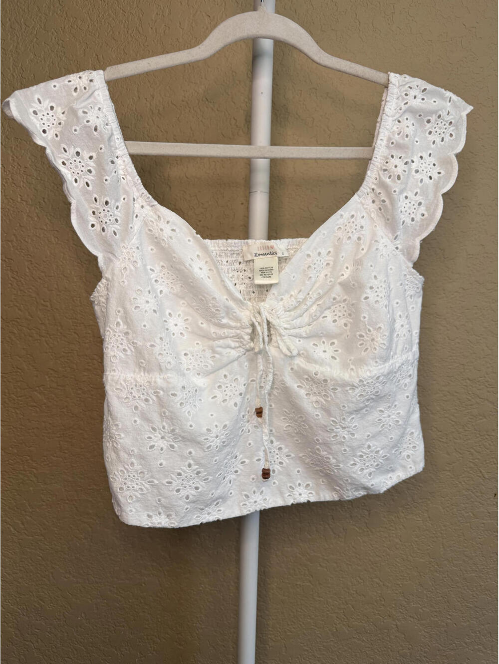 Urban Romantics- Large White Crop Top
